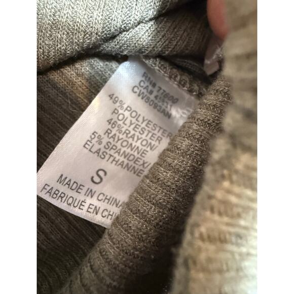 Chaser x Anthropologie Olive Waffle Knit Henley Top – Size Small - Picture 4 of 5